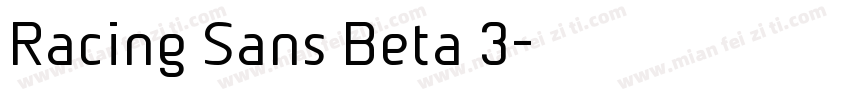 Racing Sans Beta 3字体转换